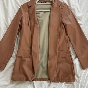 Nasty Gal Faux Leather Blazer